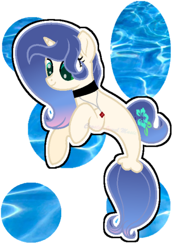 Sea Pony Crystal Jewel Music By Jewelmusic - Cartoon (400x544)