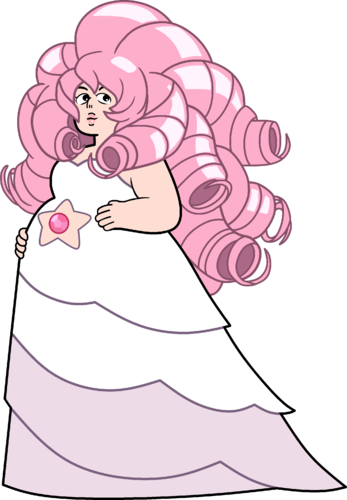 Pregnant - Steven Universe Rose Quartz Transparent (347x500)