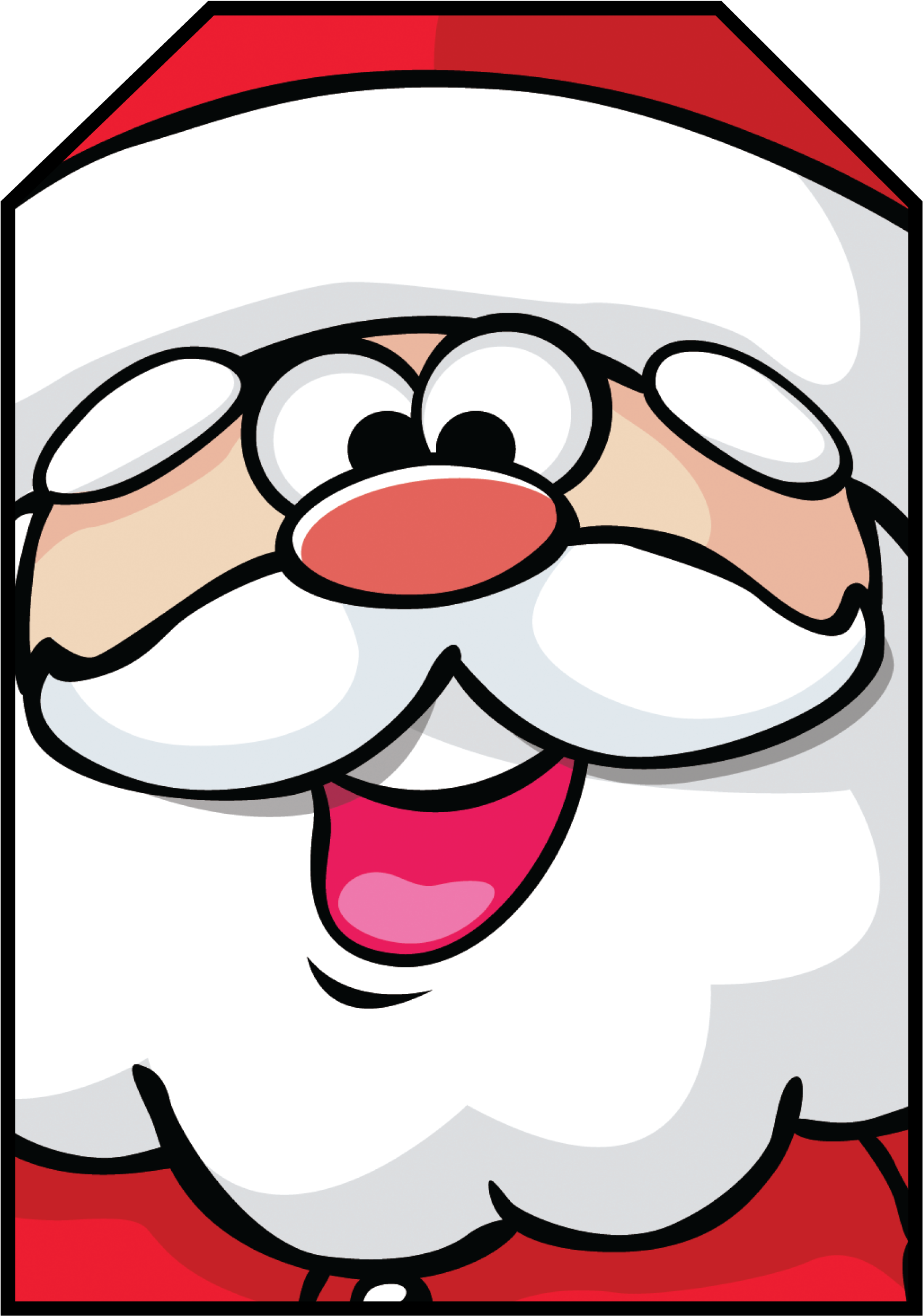 Print Then Cut, Pop It On A Present And You Are All - Paper Christmas Bags Template (1800x2525)