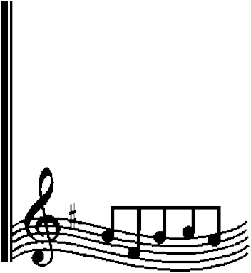 Bodrova2011 Альбом «клипарт Разный / Ноты» На Яндекс - Music Note Border Clip Art (352x384)