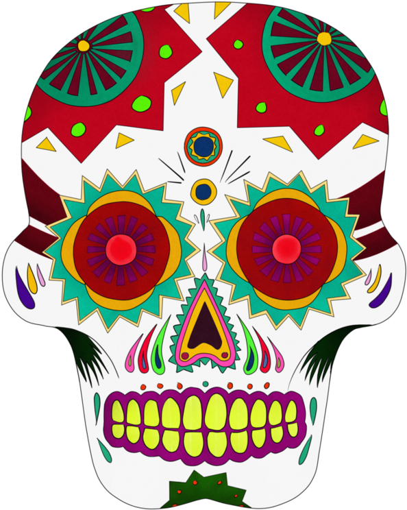 Mexican Skull Png Transparent (774x1032)
