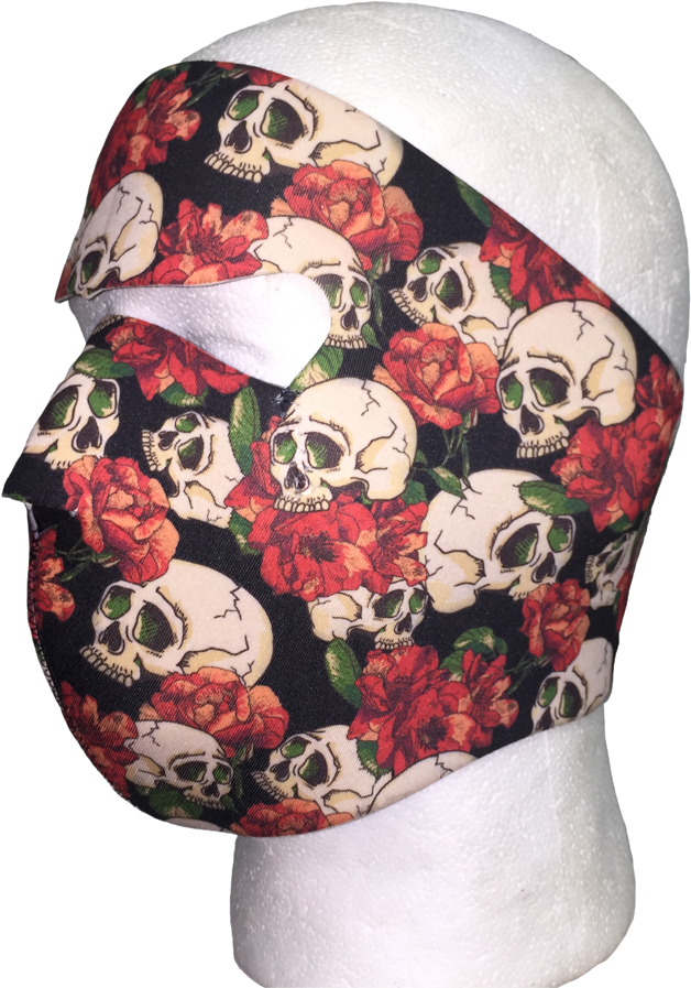 Skull And Roses Full Face Mask - Skull Pattern Women's Leisure Handbags Females Shoulder (943x943)