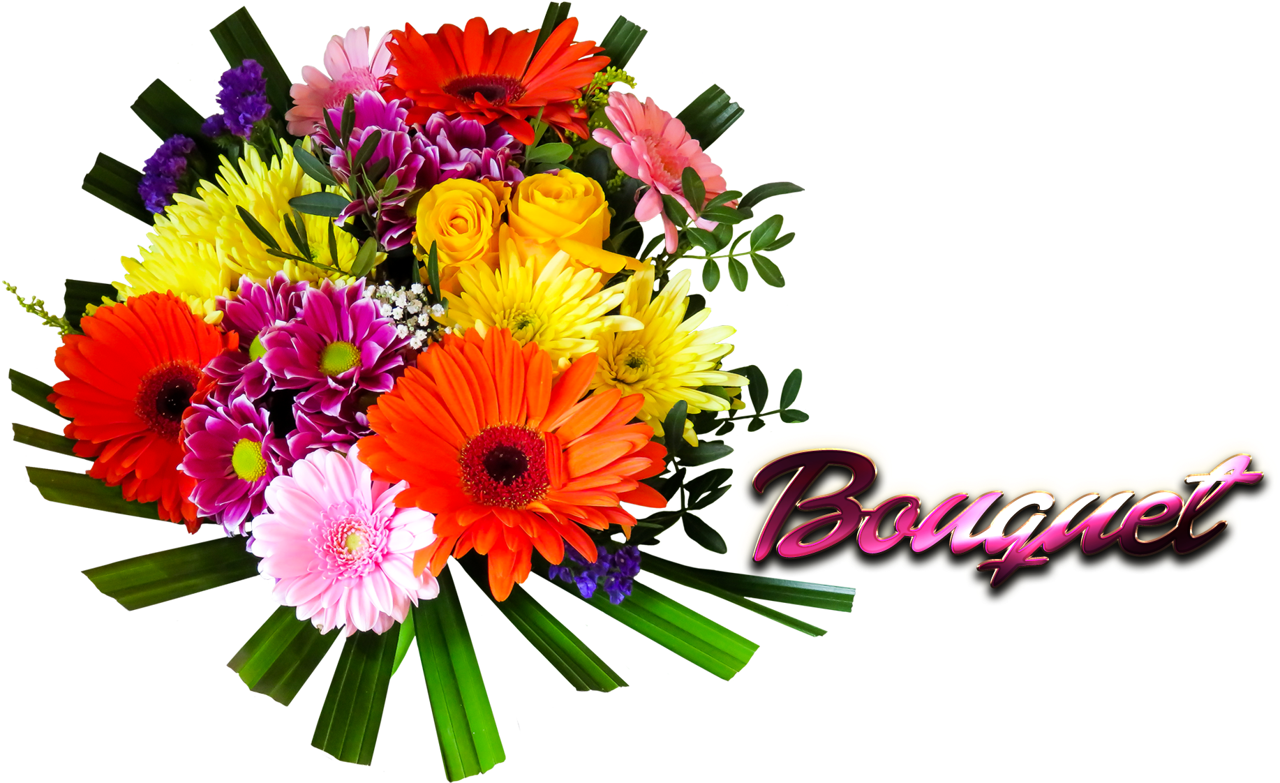 Bouquet Name Png Ready Made Logo Effect Images Names - Flowers Images Png Hd (1920x1200)