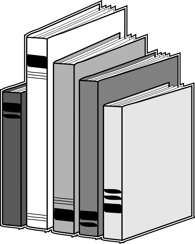 Bookshelf Clip Art Download - 5 Books On A Shelf (641x800)