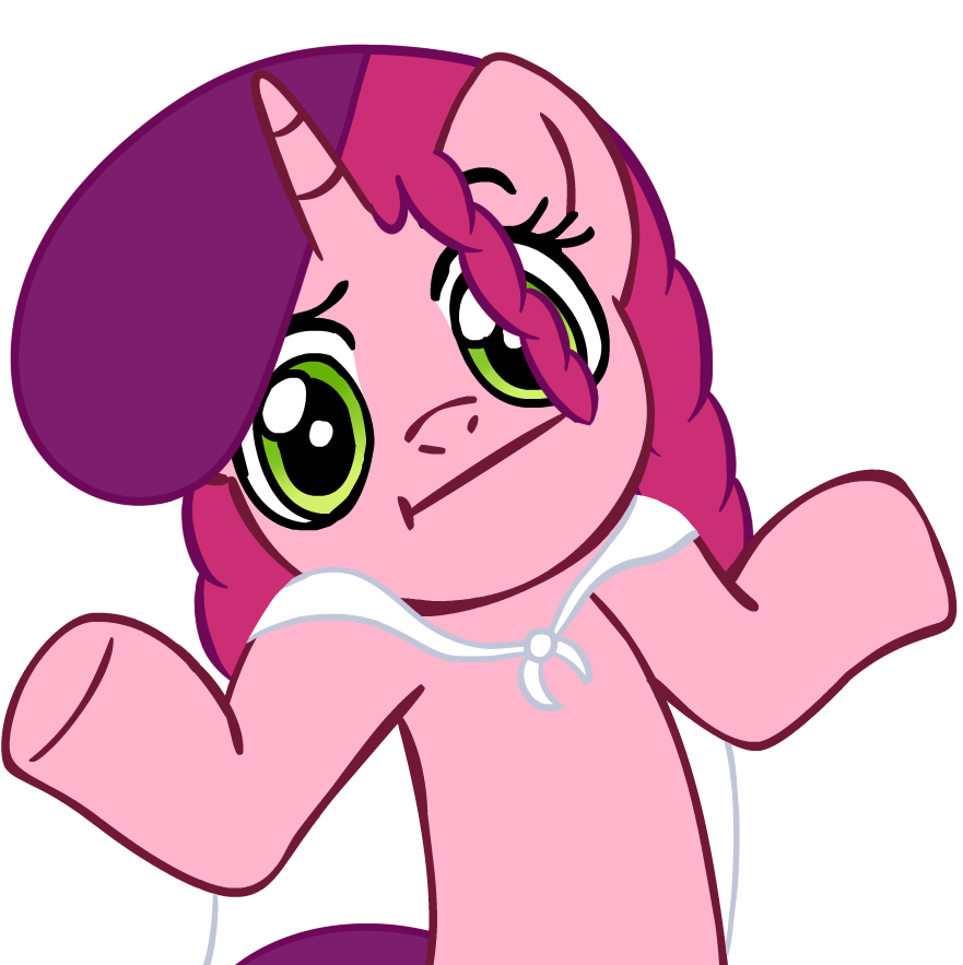 #226454 - Artist - Megasweet, Artist - Smile, Edit, - Pinkie Pie Shrug (945x945)