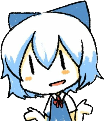 Cirno Shrug Discord Emoji - Shrug Emote Discord (473x496)