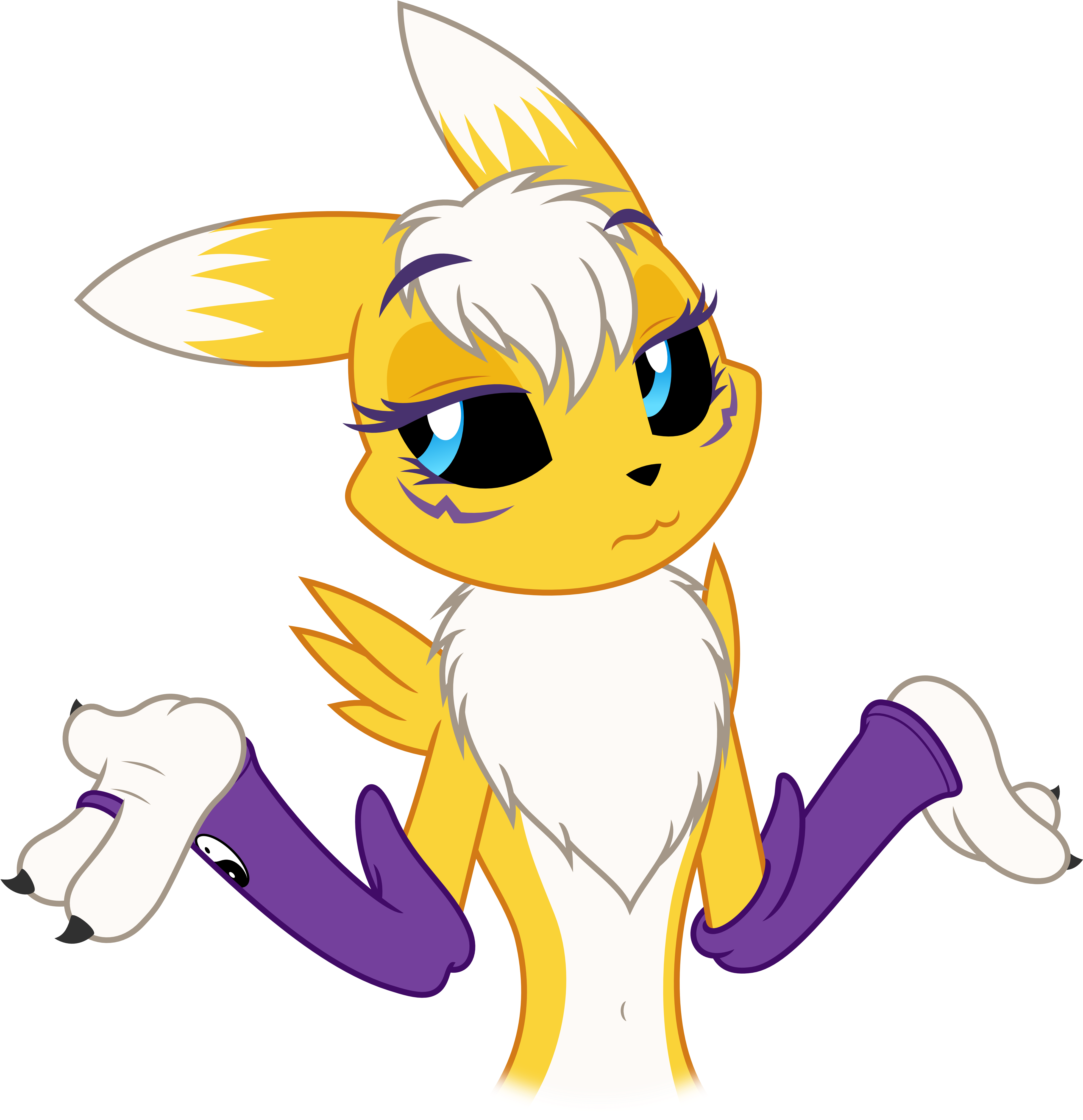 View Samegoogleiqdbsaucenao Shrug , - Renamon Pony (4923x5000)