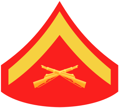 Usmc E3 Lance Corporal - Marine Corps E 3 (380x346)