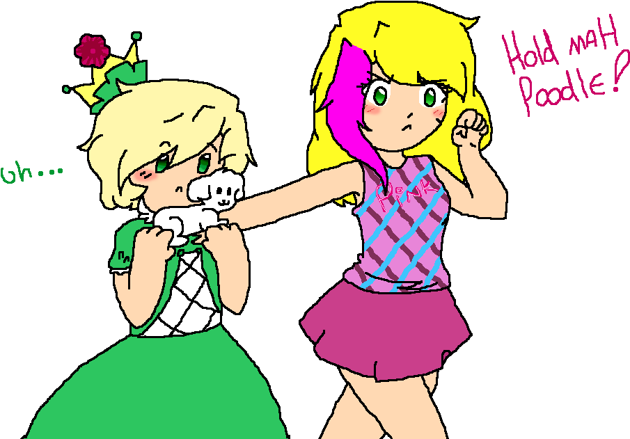 Hold Mah Poodle Digital By Mintymagic74 - Cartoon (1024x655)