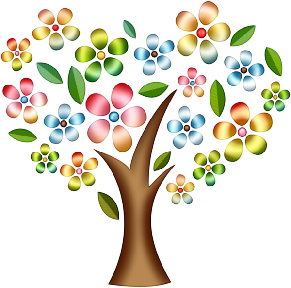 Arbre,png - Flower Tree Clipart (600x593)