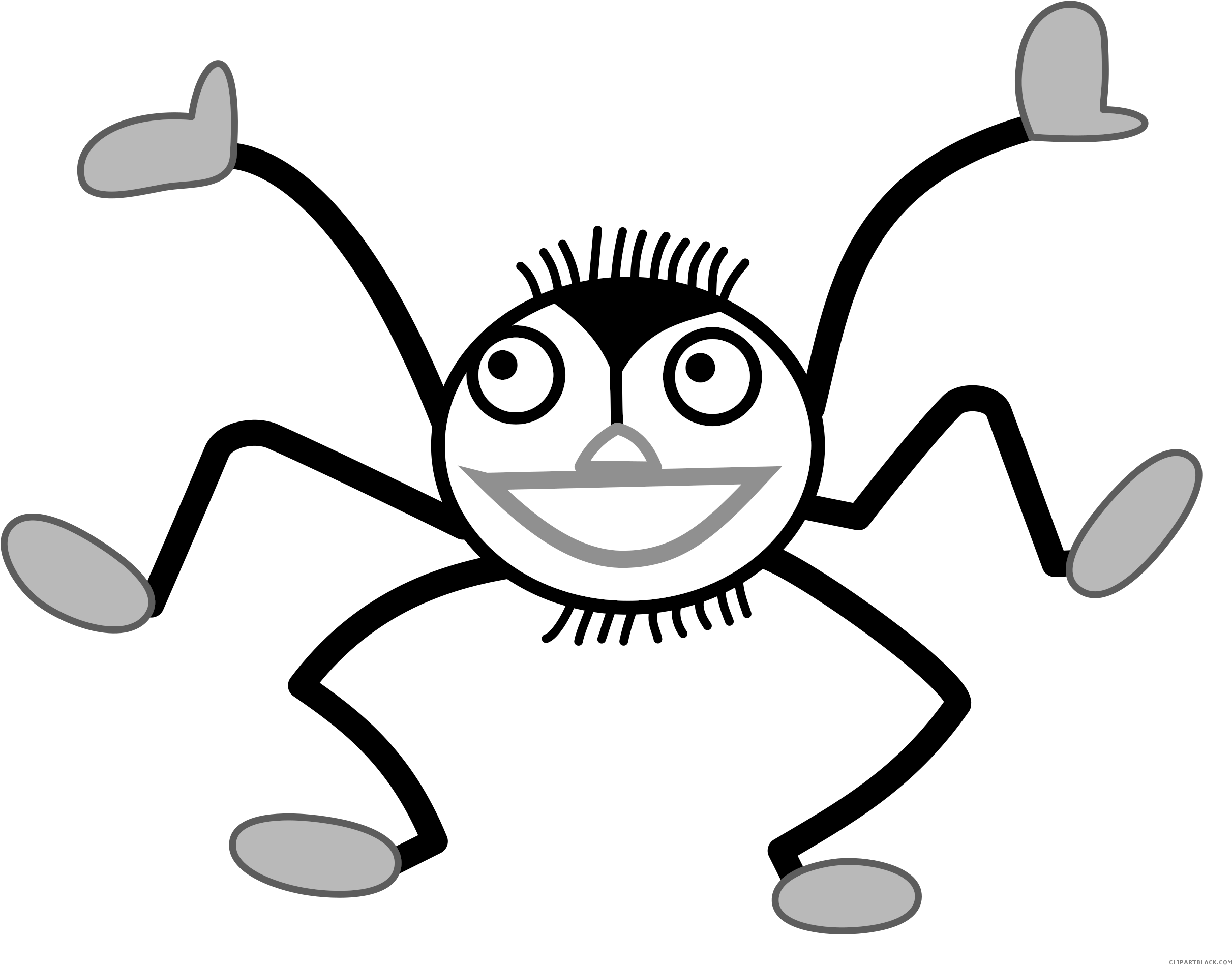 Spider Animal Free Black White Clipart Images Clipartblack - Clip Art (2500x1973)