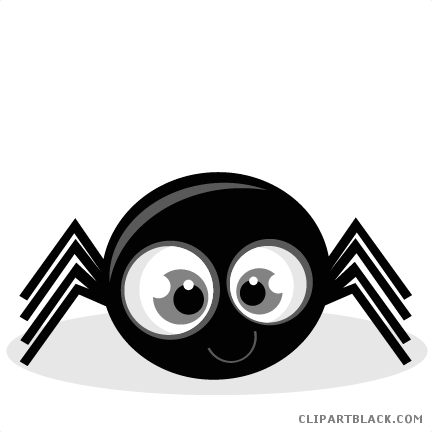 Spider Animal Free Black White Clipart Images Clipartblack - Clip Art (432x432)