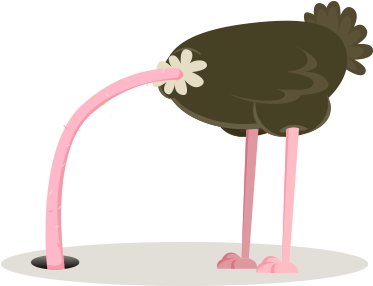 6 Signs A Manager Lacks Managerial Courage - Ostrich Hiding (600x290)