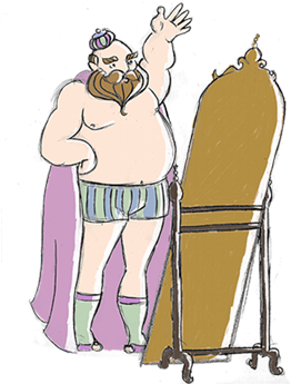 The Fantasy Of Leadership - Cartoon (387x417)