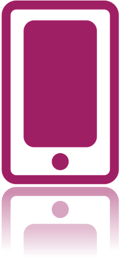 Smartphone Clipart Pink Phone - Gadget (360x720)