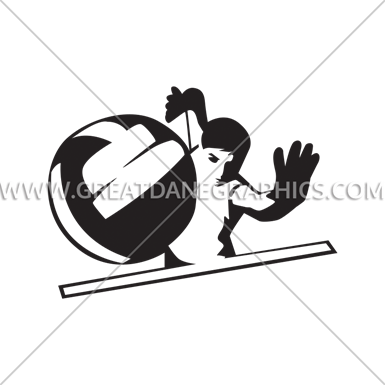 Volleyball Spiked - Volleyball Player (385x385)