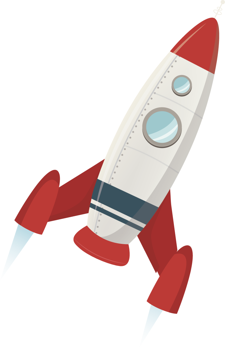 Lanzamiento De Un Cohete De Dibujos Animados - Rocket Png (744x1147)