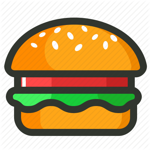 Veggie Burger Clipart (512x512)