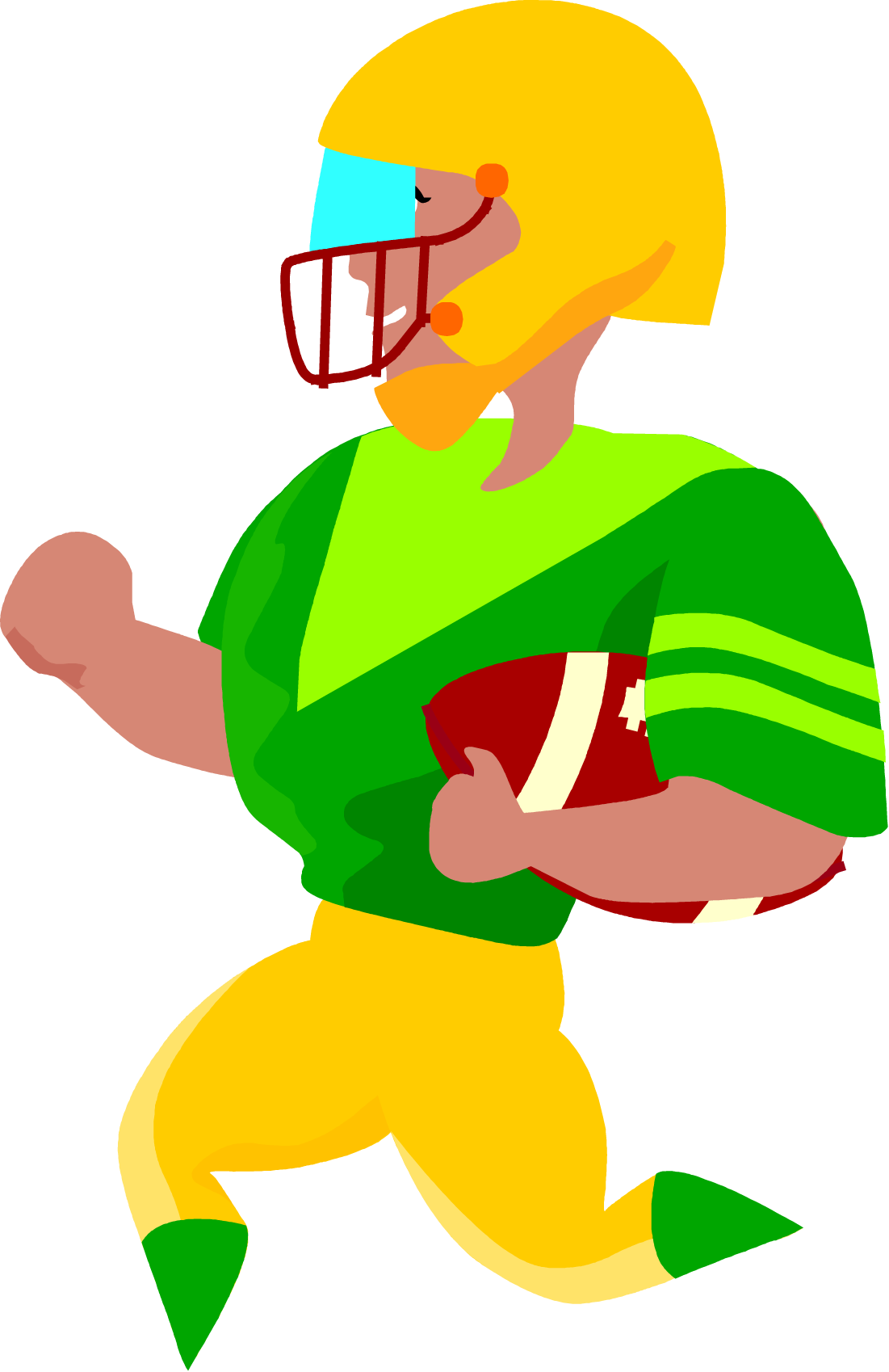 Receiver Clipart Person - Animated American Football Gifs (1101x1698)