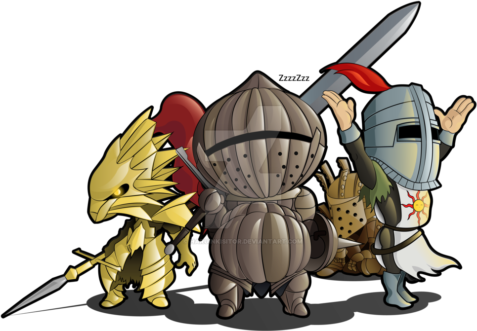 My Heroes From Dark Souls By Haruinkisitor - Dark Souls Chibi Png (1024x715)