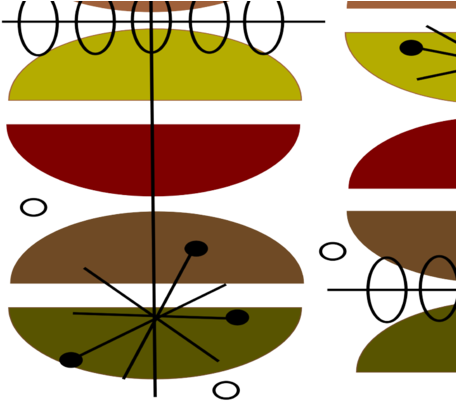 M#century Modern Atomic Fabric By Hot4tees Bg@yahoo - Mid-century Modern Atomic By Hot4tees Bg@yahoo Com (470x403)