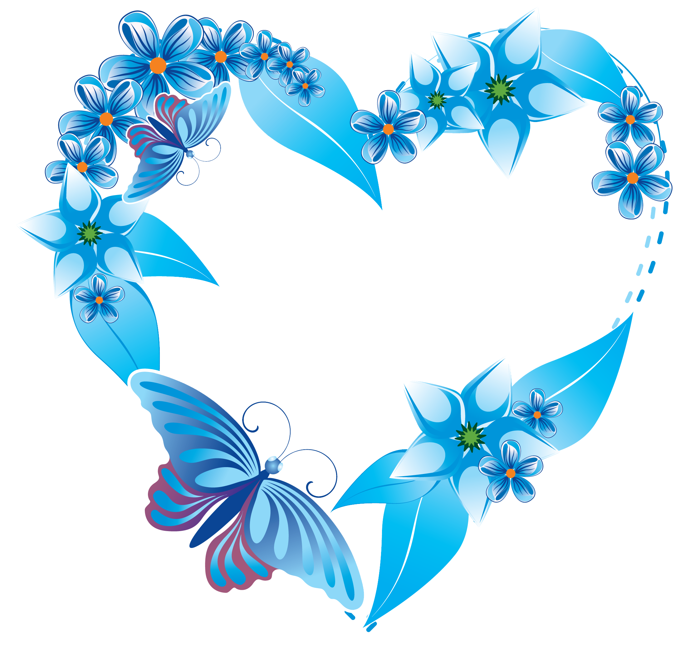 Blue Frame Heart - Blue Heart Shape Png (2227x2067)