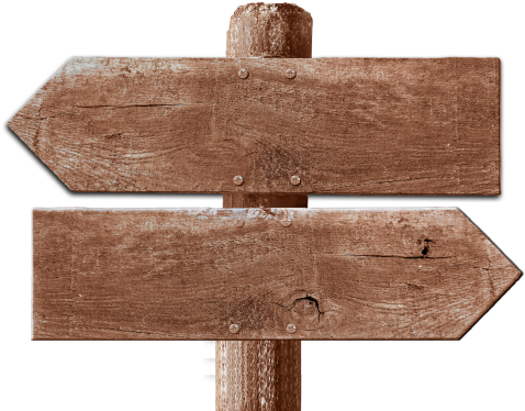 Direction Sign Board Png Transparent Image - Wood Arrow Sign Png (500x386)