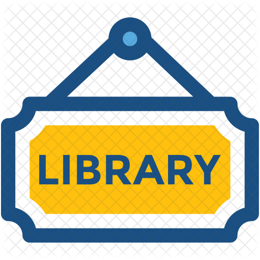 Library Signboard Icon - School Library Icon (512x512)