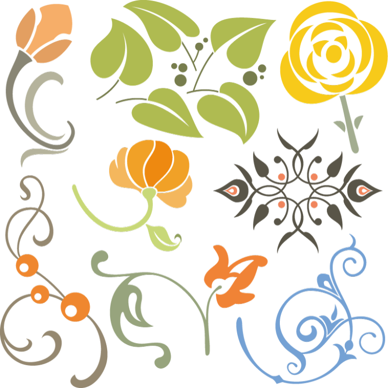 Concise And Decorative Pattern Design Of Coloured Drawing - Simple Painting Patterns (782x781)