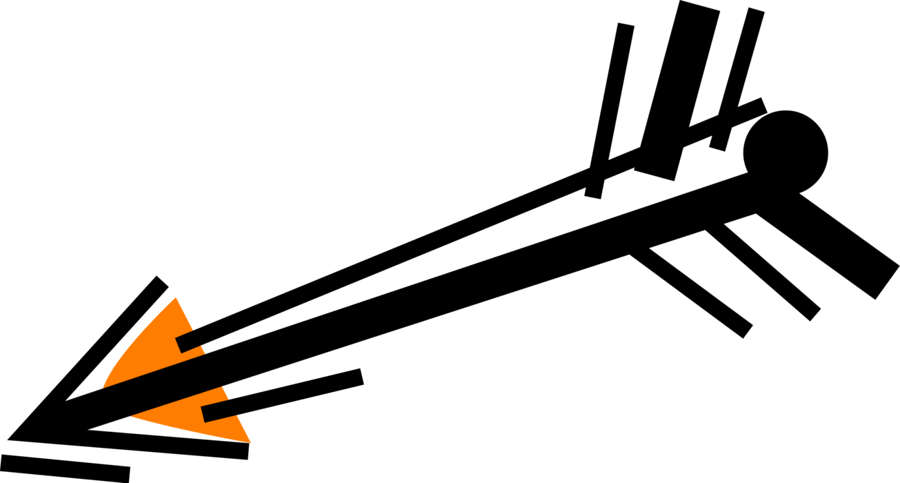 Vector Illustration Of Archery Marksmanship Arrow Shaft - Vector Illustration Of Archery Marksmanship Arrow Shaft (1305x700)