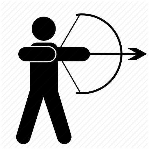 Shooter Clipart Arrow - Arrow Shooting Icon (512x512)