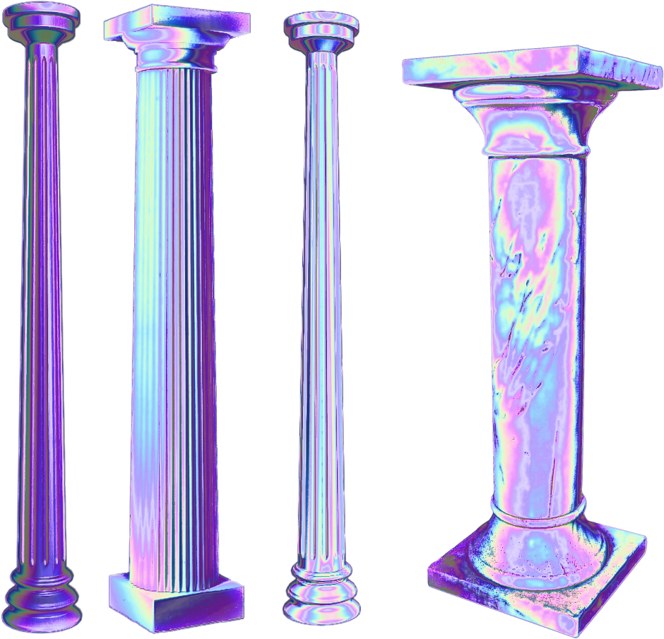Columns Holo Holo Column Greek Roman Holo Holographic - Column (1024x1024)