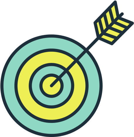 Target With Arrow Icon - Vector Graphics (550x550)