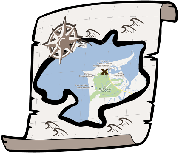 Location And Contact Details - Treaure Map Shower Curtain (600x513)