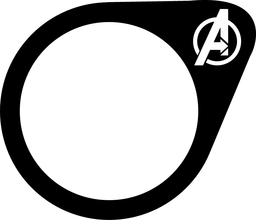 Avengers Civil War Template By Jmk-prime - Avengers Logo Black Marvel Comics Refrigerator Magnet (1024x881)