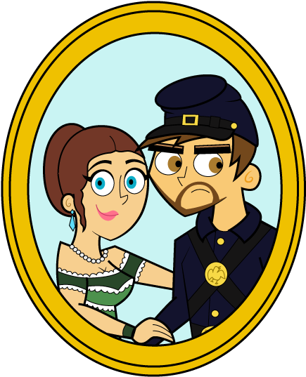 Civil War Couple By Danleman14 - Cartoon (492x573)