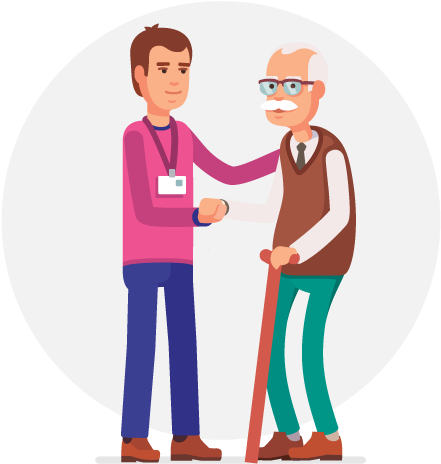 What Is A “seniors Helper” - Medical Social Worker Cartoon - (524x513 ...