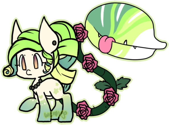 Plant Pony Dta-winner By Fluttershysocks - Oc Mlp Pony Plant (600x446)