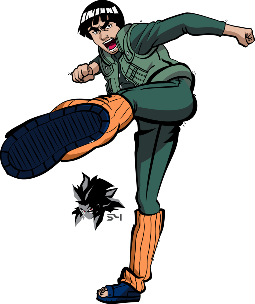 Might Guy By Mad-54 - Rock Lee Png (818x977)