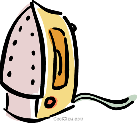 Electric Iron Royalty Free Vector Clip Art Illustration - Ironing (480x432)