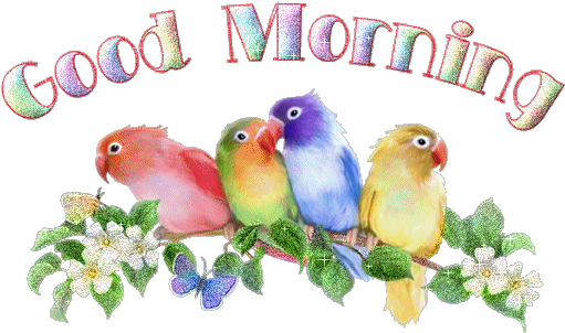 Good Morning Animation Images, Bird Sound Effect - Animated Love Birds Gif  - (546x343) Png Clipart Download