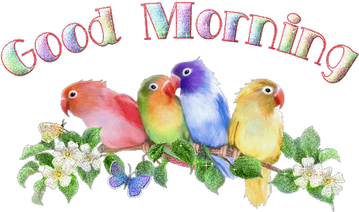 Good Morning Animation Images, Bird Sound Effect - Animated Love Birds Gif (546x343)