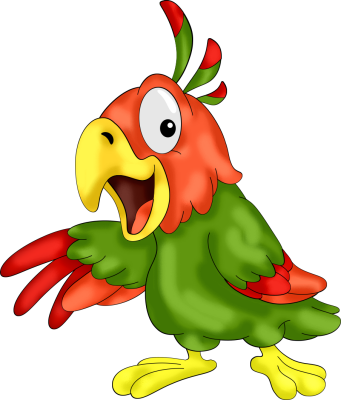 Parrot Clipart Crazy - Funny Parrot Clipart (341x400)