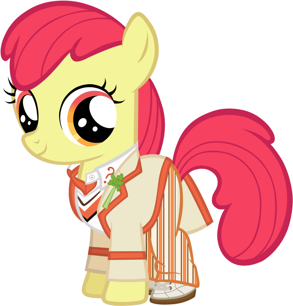 Apple Bloom As The 5th Doctor By Cloudyglow - Apple Bloom My Little Pony Heart Applejack (1024x1073)