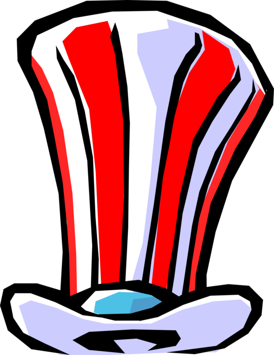 Vector Illustration Of Washington, D - Uncle Sam Hat (541x700)