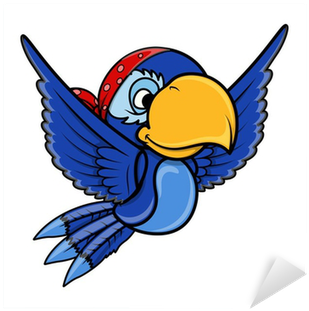Pirate Blue Parrot - Decoration Vinyl Stickers Vinyl Parrot Doors Moto Decoration (400x400)