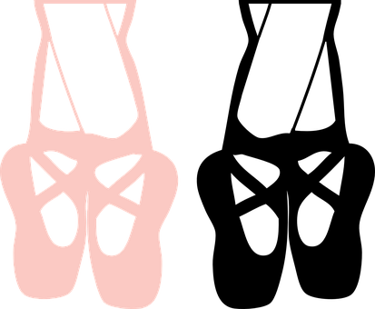 Dance Girl Feet Pink Shoes Ballet Legs Dan - Dance Shoes Clip Art (413x340)