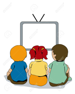 1/3rd Of Children And Teens Play Video Games Or Watch - Children And Tv Clip Art (471x348)