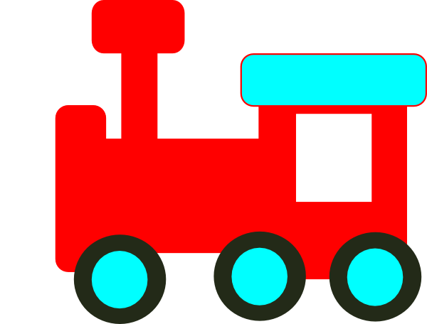 Red And Blue Choochoo Svg Clip Arts 600 X 456 Px - Red Train (600x456)