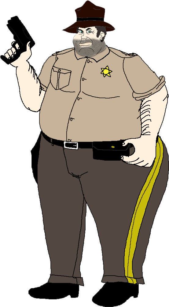 Sheriff Derrick Gateman By Artist-srf - Cartoon (1080x1080)